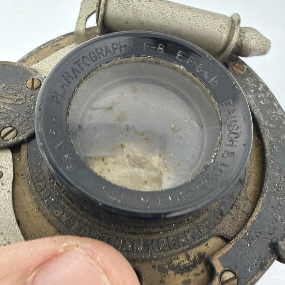 Bausch & Lomb f/8 6-3/4in Lens In Kodak Ball Bearing Shutter 1913 Vintage Parts